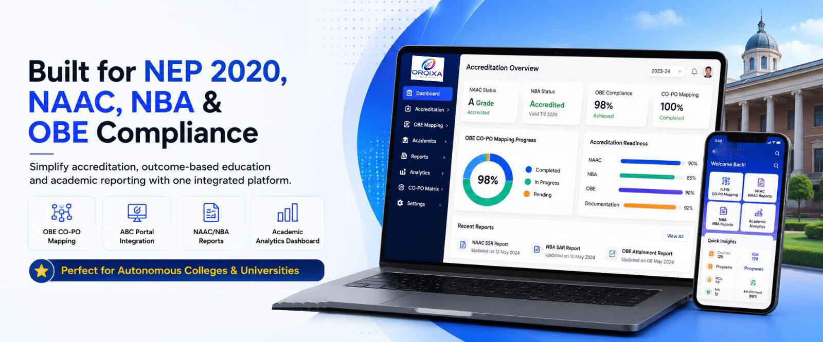 Built for NEP 2020, NAAC, NBA OBE Compilance